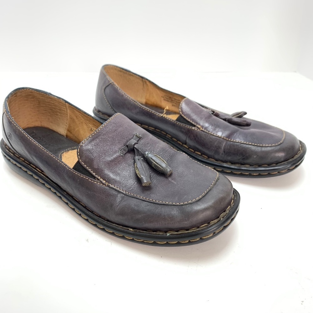 BORN Tassel Genuine Leather Loafers Flats Shoes  8